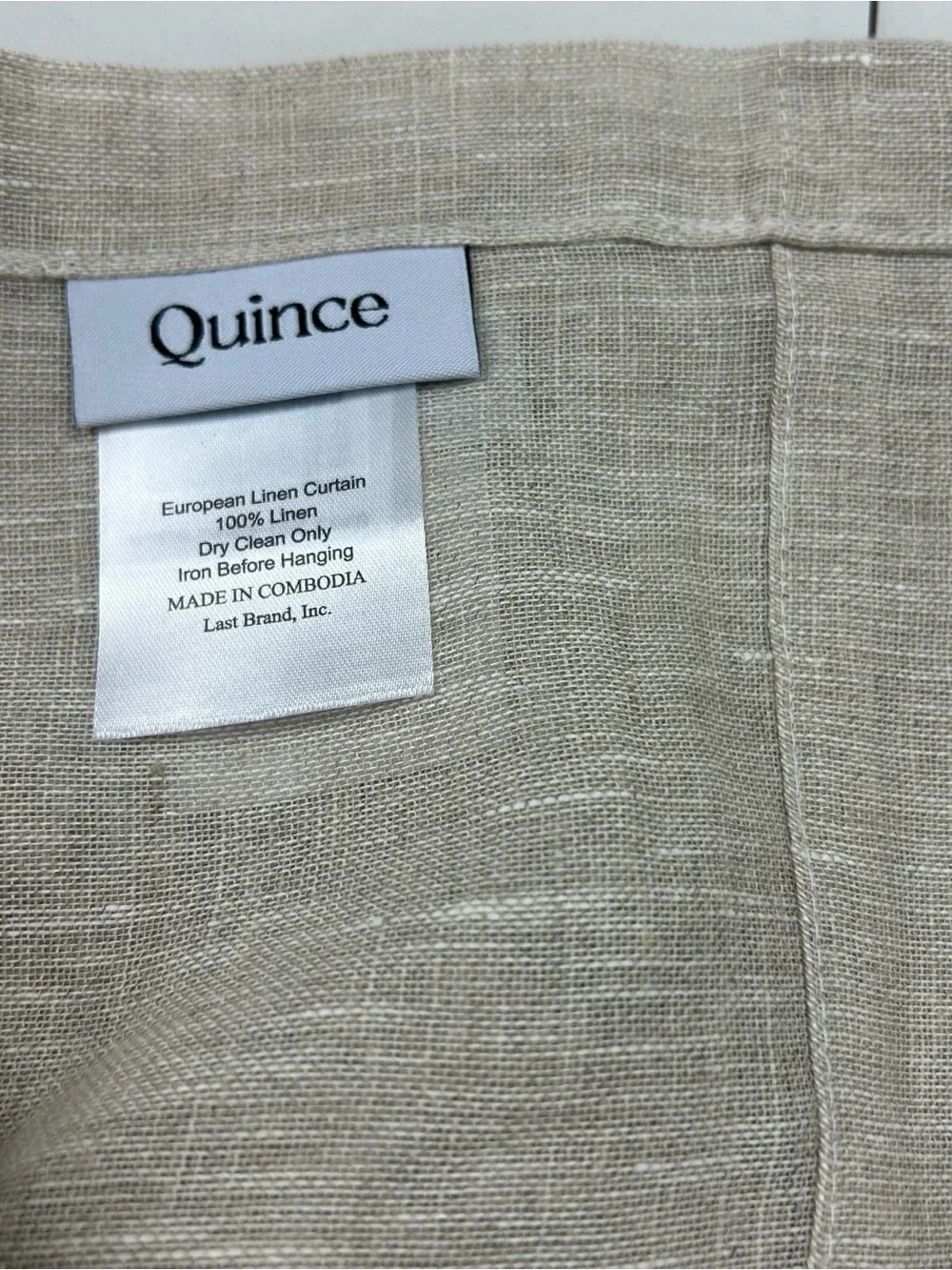 NWOT QUINCE Set Of 2 48x108 European Linen Sheer Curtains Flax 8385